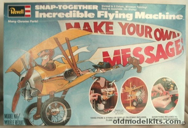 Revell 1/32 Dirty Charlie's Incredible Flying Machine Motorized with Make Your Own Sign, 8104 plastic model kit